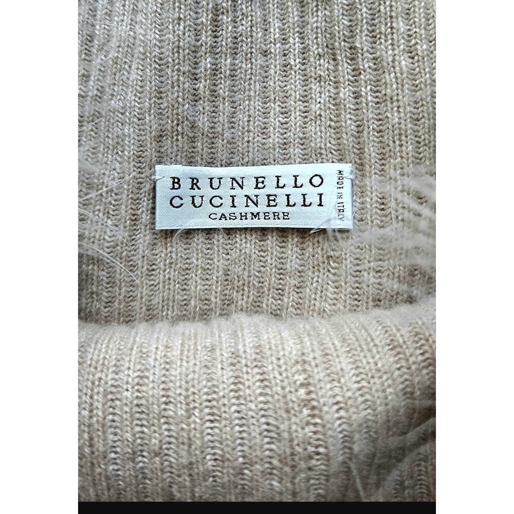 BRUNELLO CUCINELLI stunning! 100% cashmere & ostrich knit vest top $7,800 s/m - Picture 11 of 16